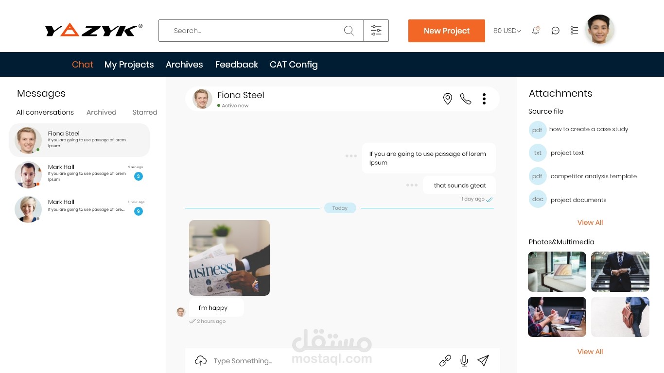اعادة تصميم لموقع اعمال ومشاريع
