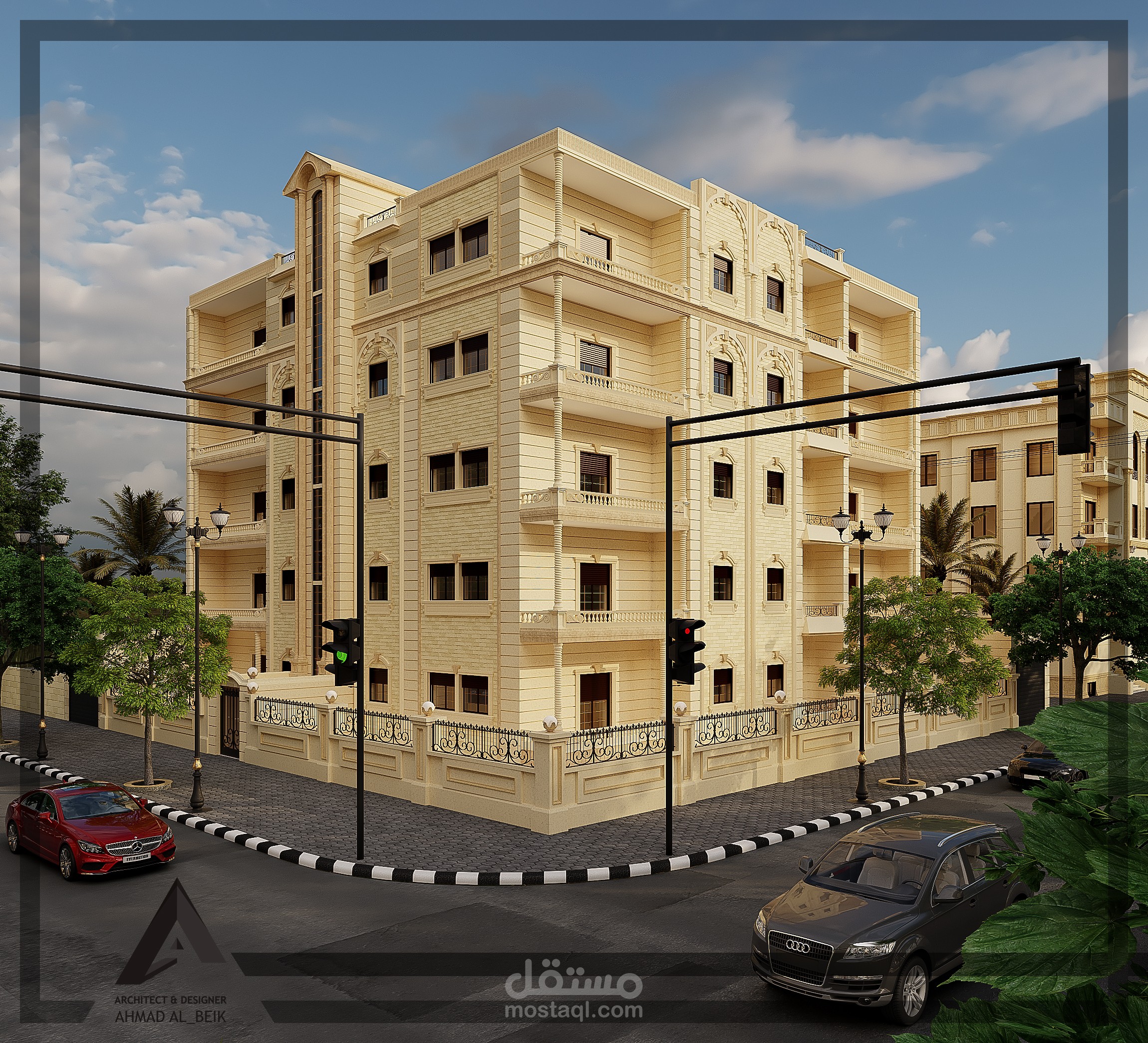 Exterior design of a residential building