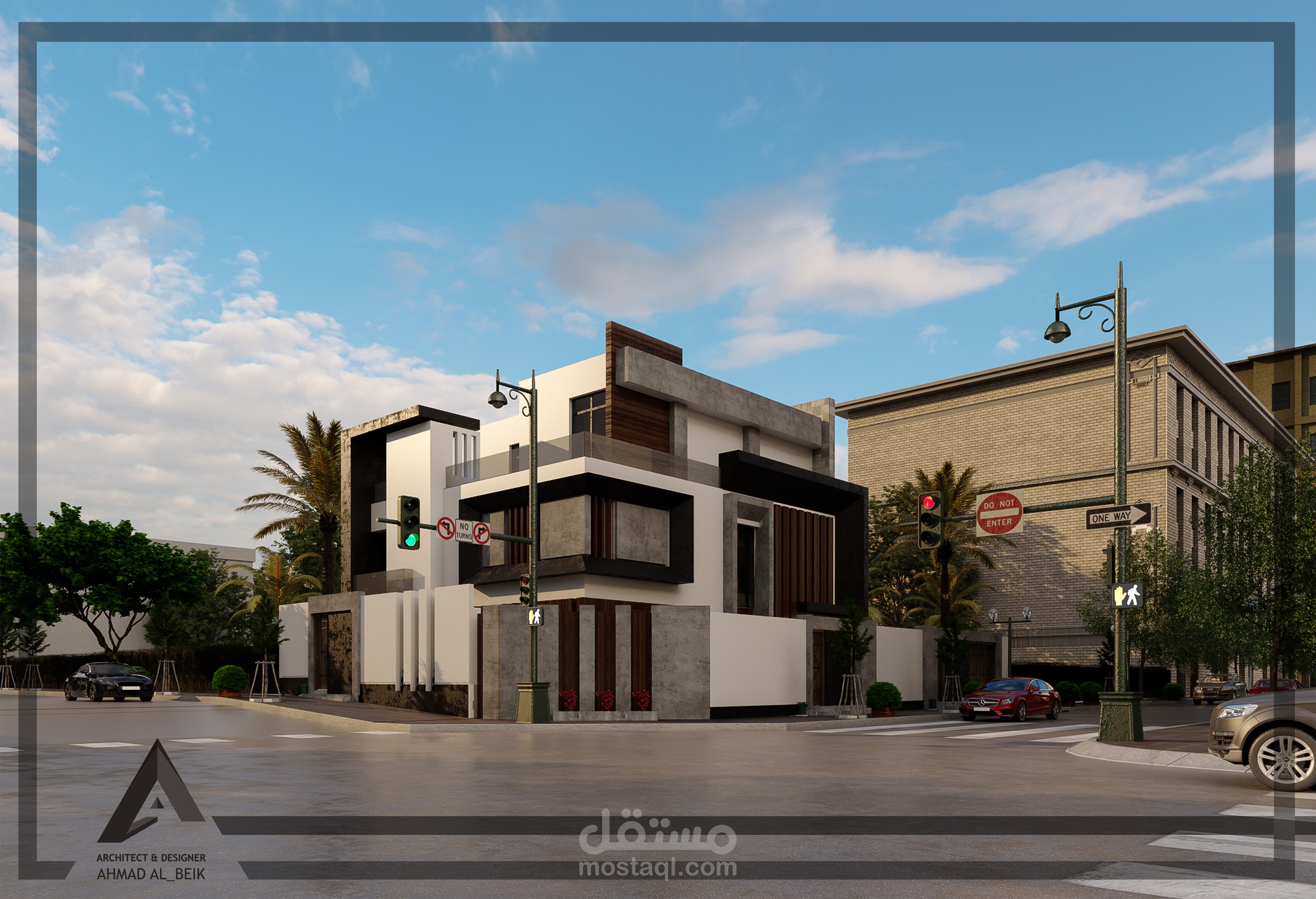 Exterior design of a villa