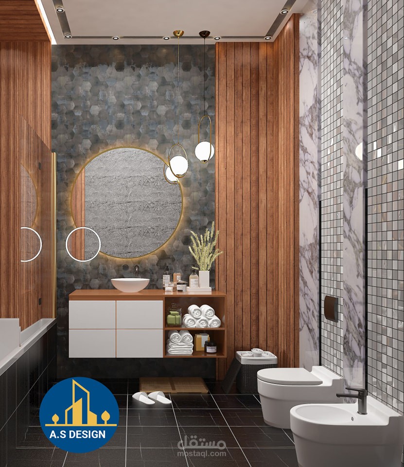 تصميم حمام مودرن