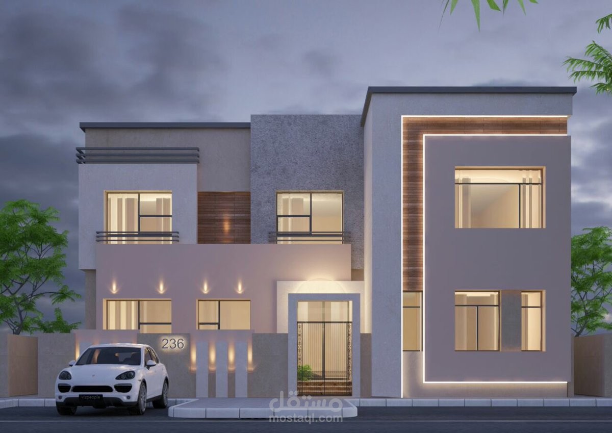 تصميم معماري وانشائي لفيلات اقتصادية