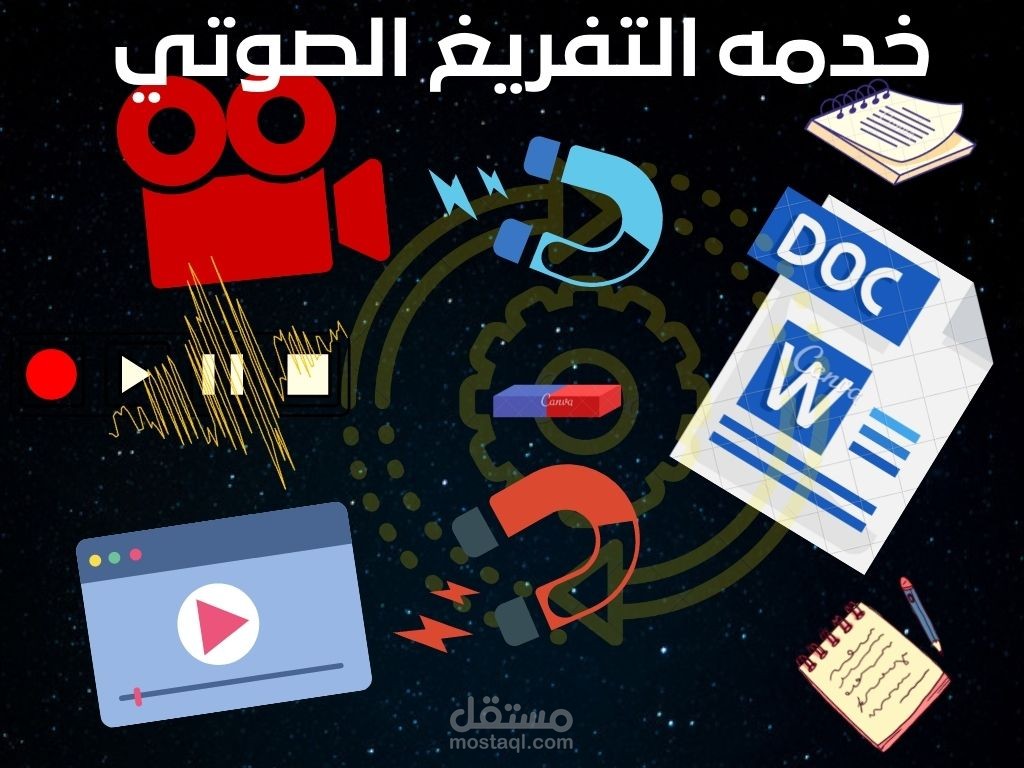 تفريغ صوتي لفيديو أو مقطع صوتي