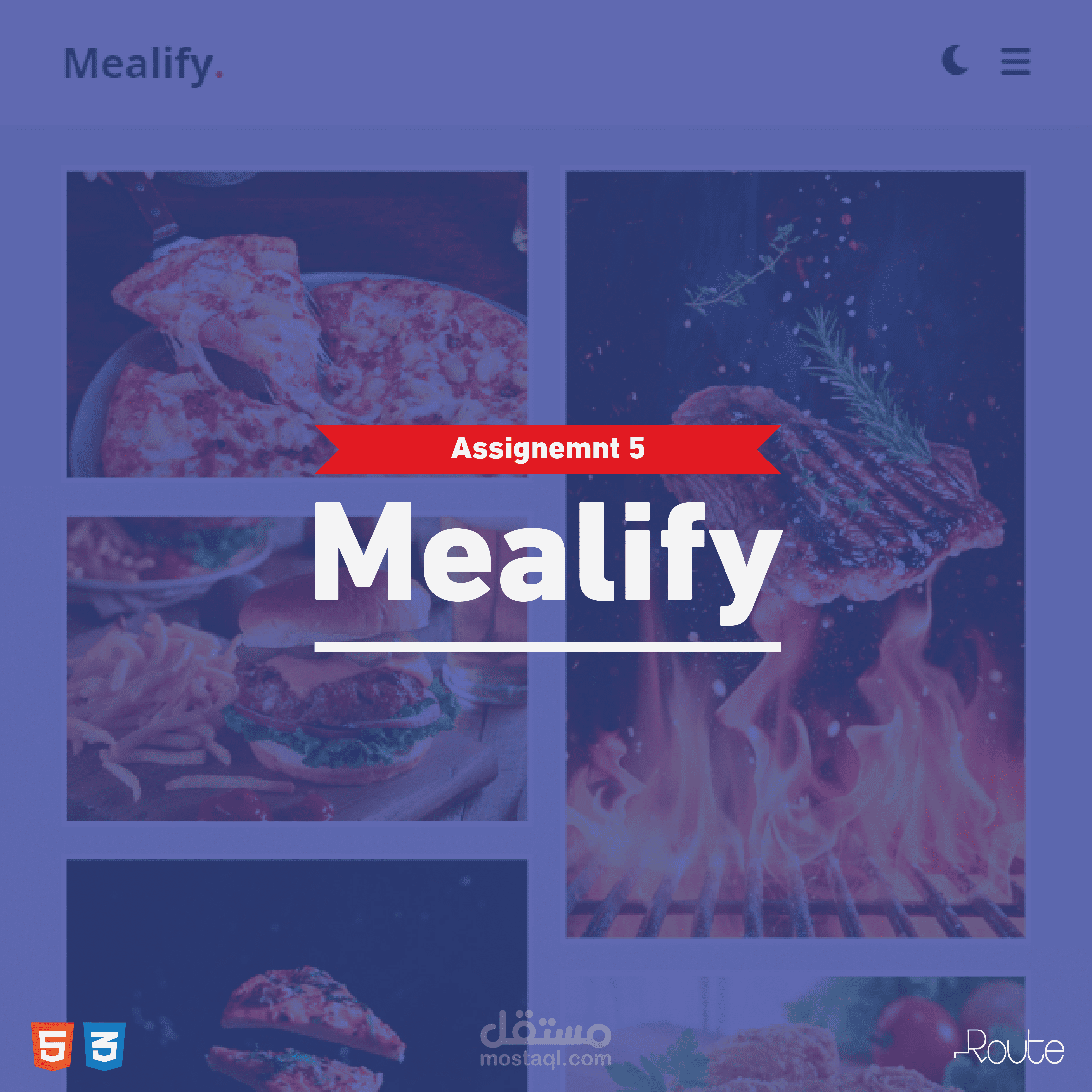 تصميم الموقع الاكتروني Mealify متجاوب  - Responsive Front End Mealify Website