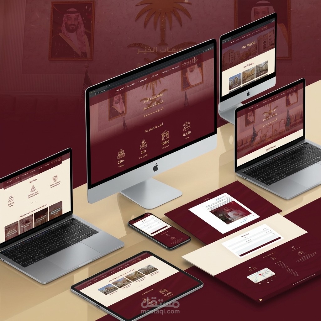 تصميم وتطوير موقع شركة خدمات وفعاليات – بصمات الخير العالمية