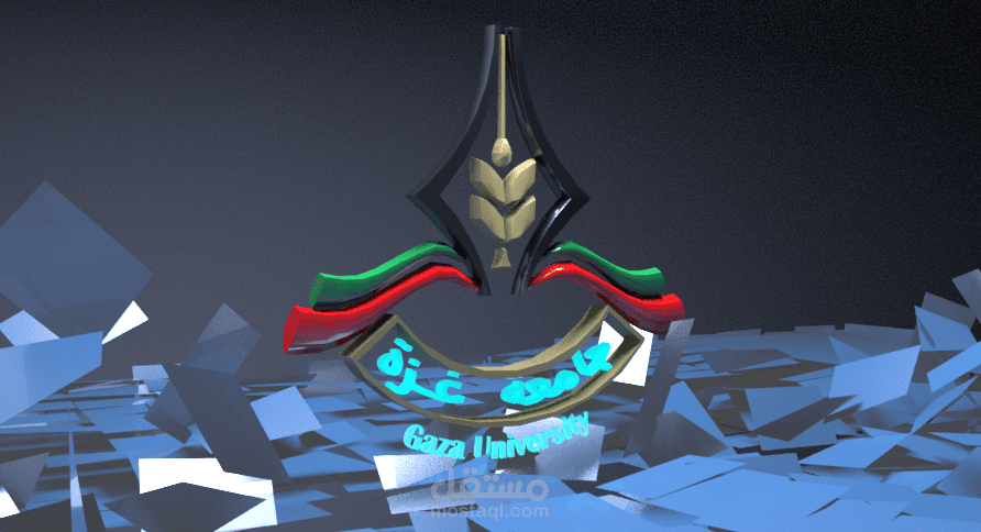 تحريك ونمذجة شعار 3D