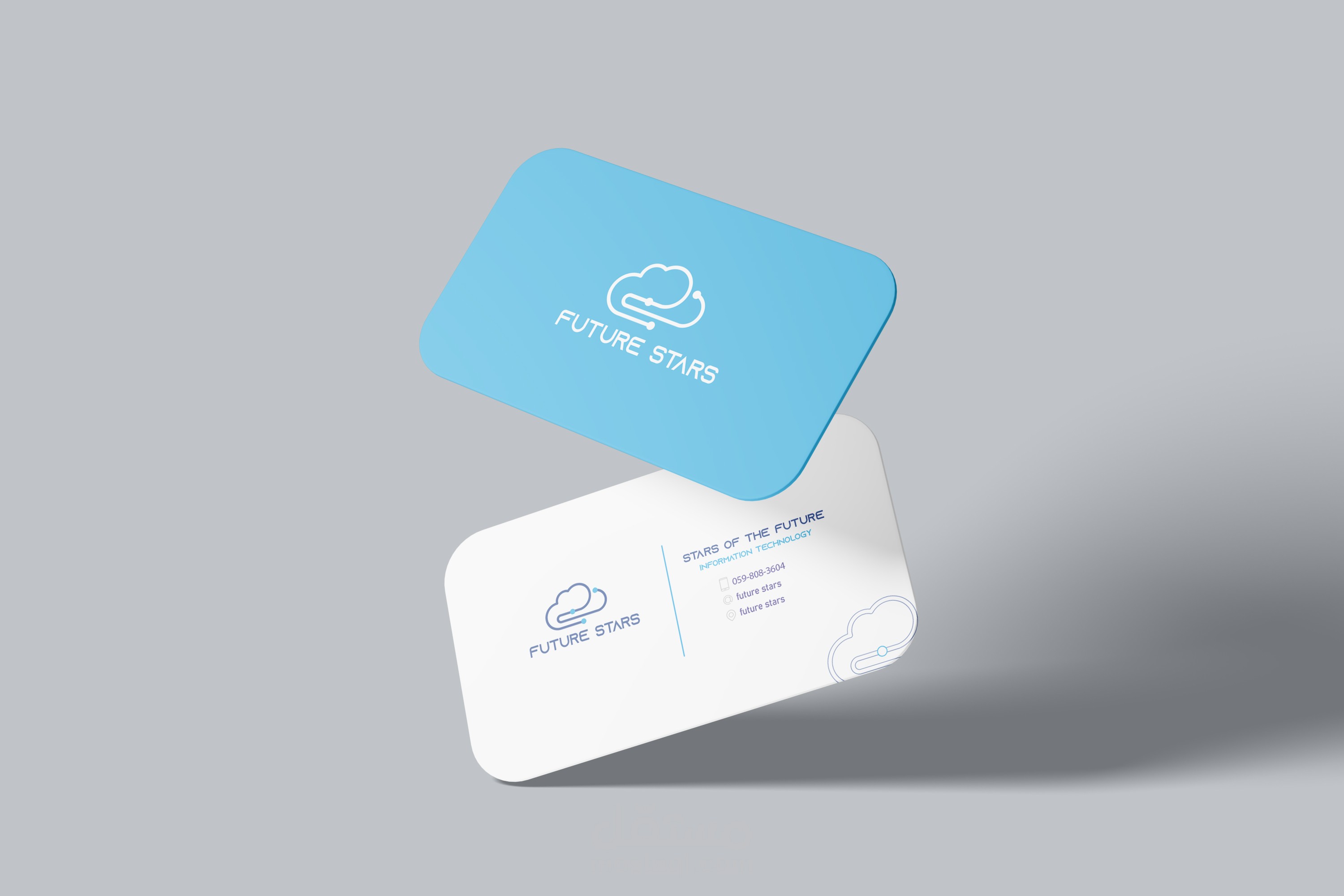 تصميم هوية بصرية لشركة نجوم المستقبل لتقنية المعلومات