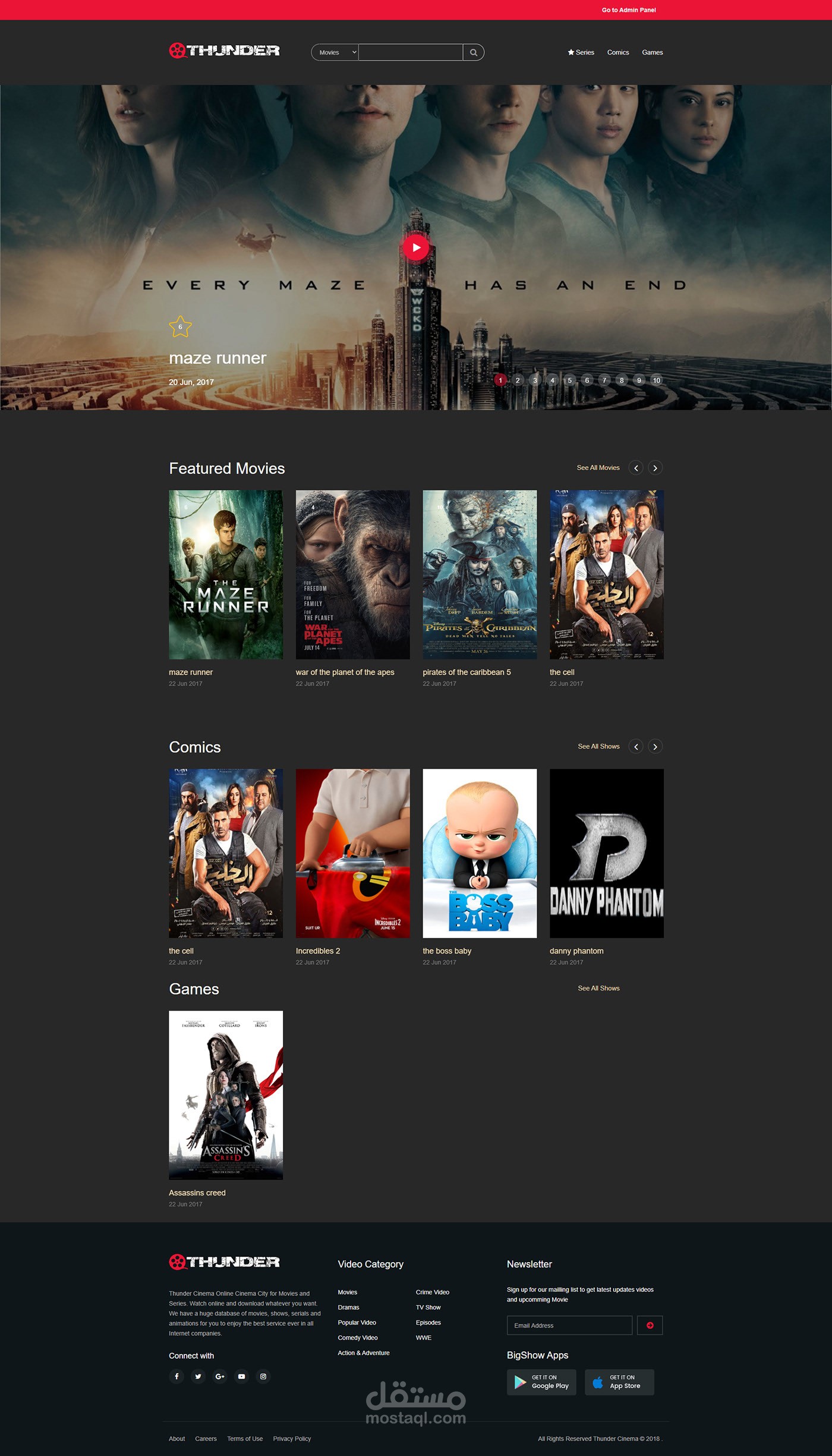 موقع Thunder Cinema للفديو و الافلام و المسلسلات