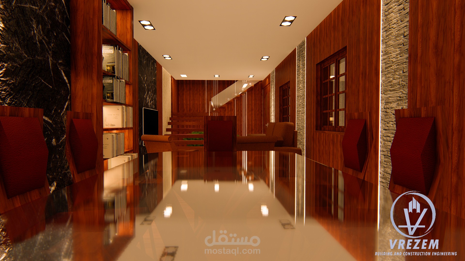 تصميم داخلي لشقة سكنية