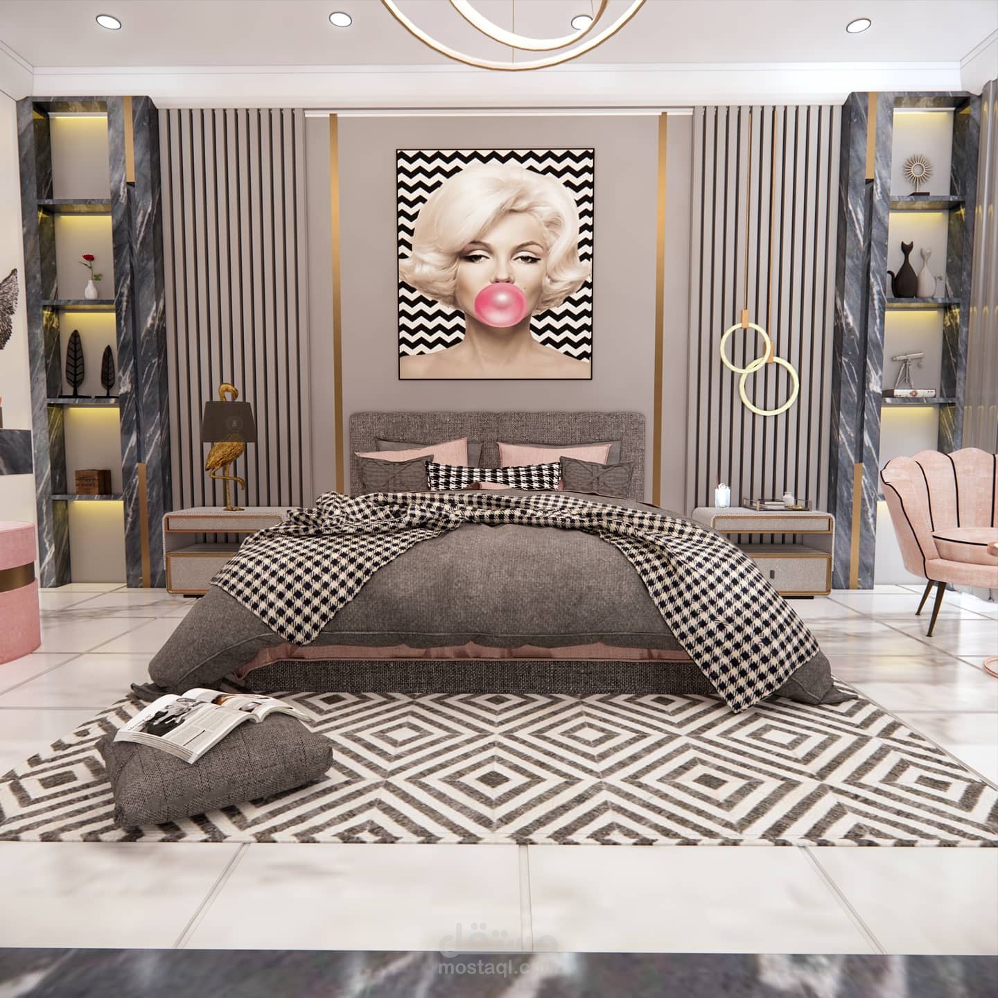 Master bedroom ( غرفة نوم رئيسية )