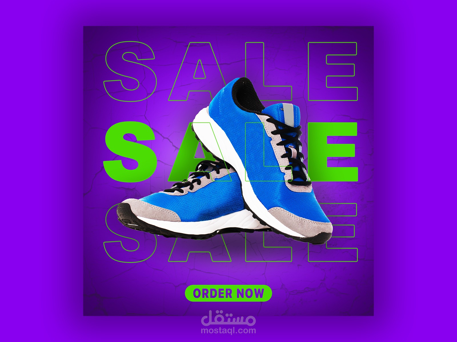 تصميم سوشيال ميديا لحذاء رياضي