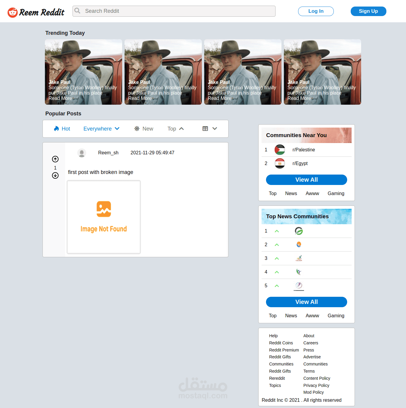 Reddit clone