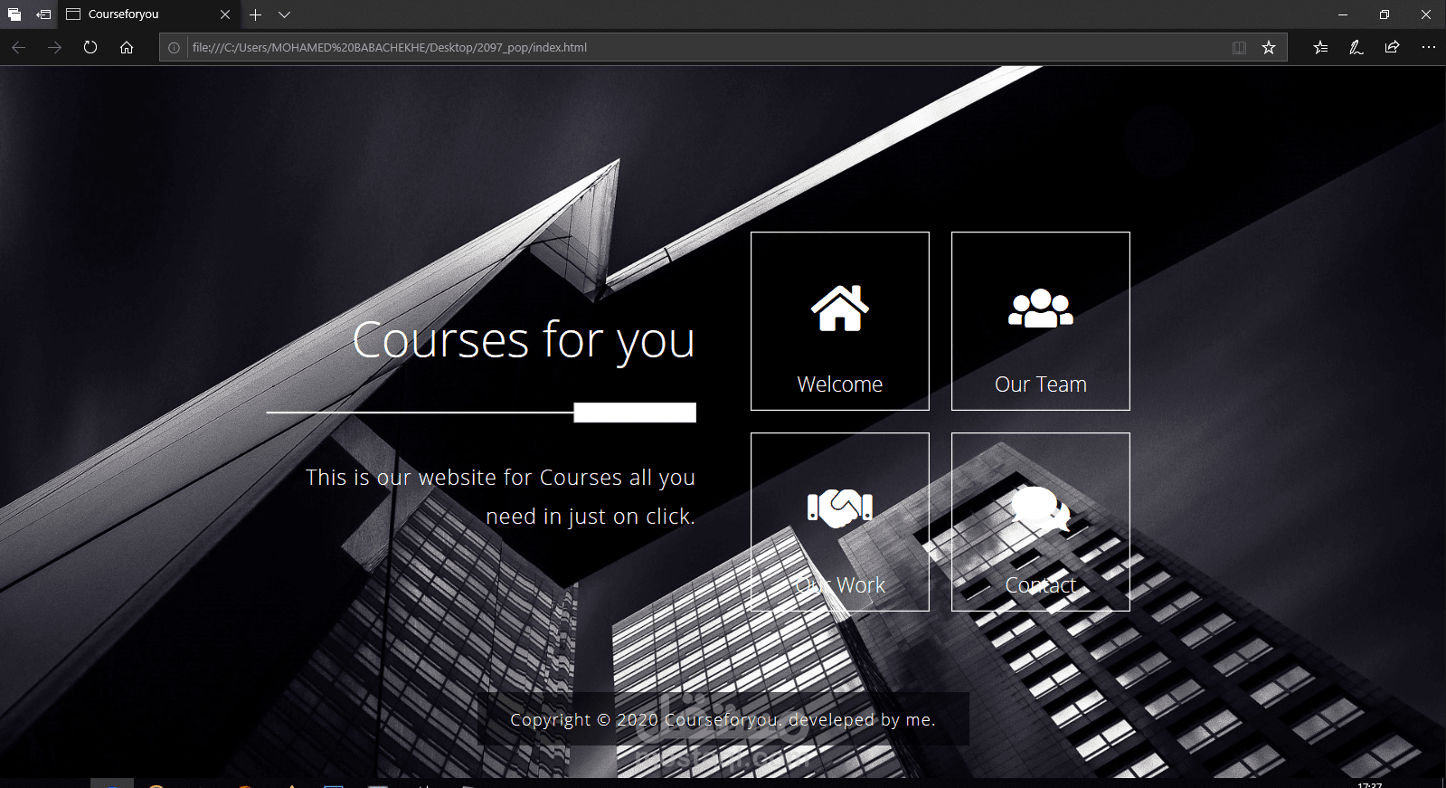 تصميم  صفحة ويب