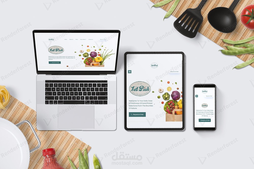 موقع لشركة لتوصيل الطعام الطازج