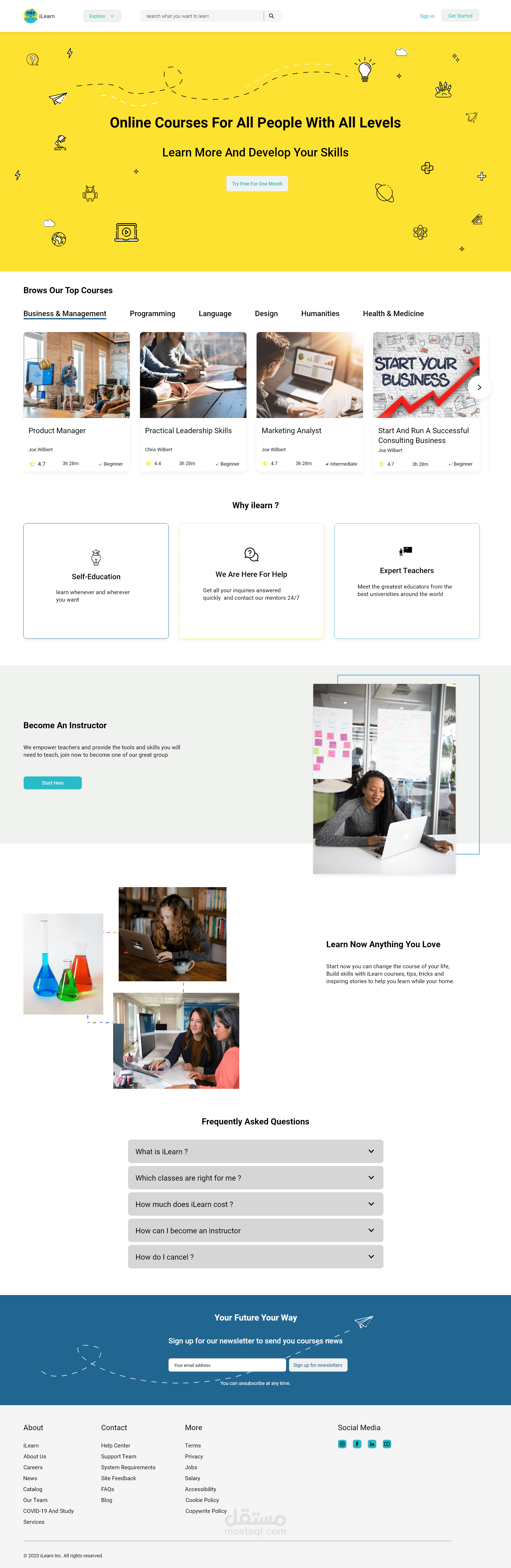 Landing page