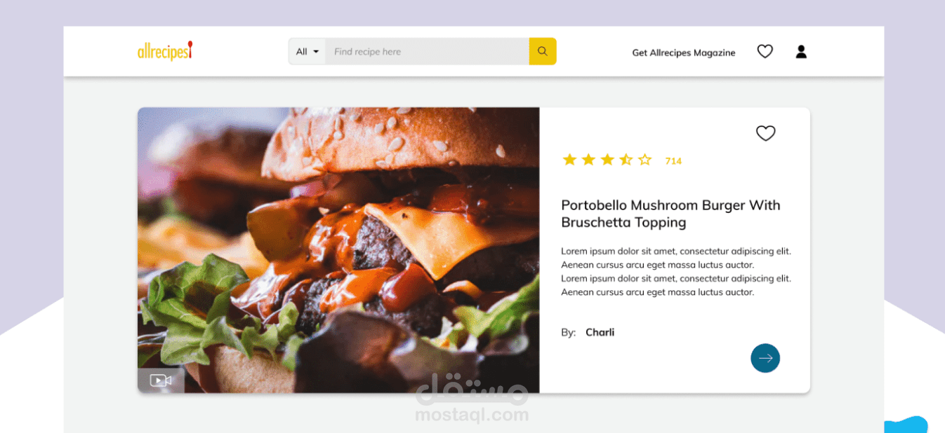 Allrecipes redesign