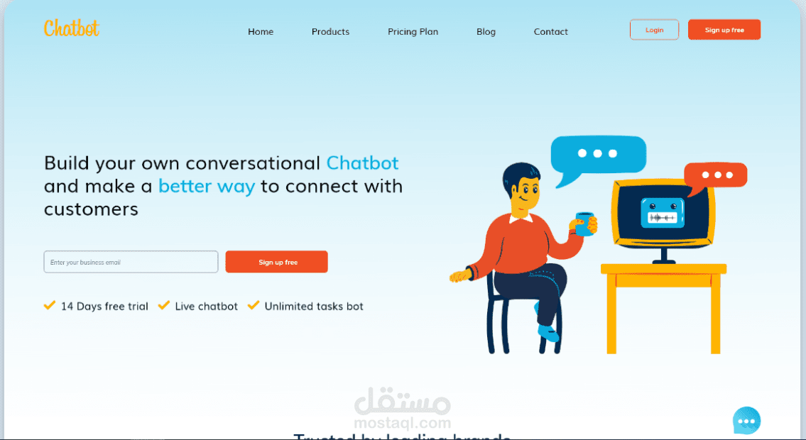 Chatbot landing page