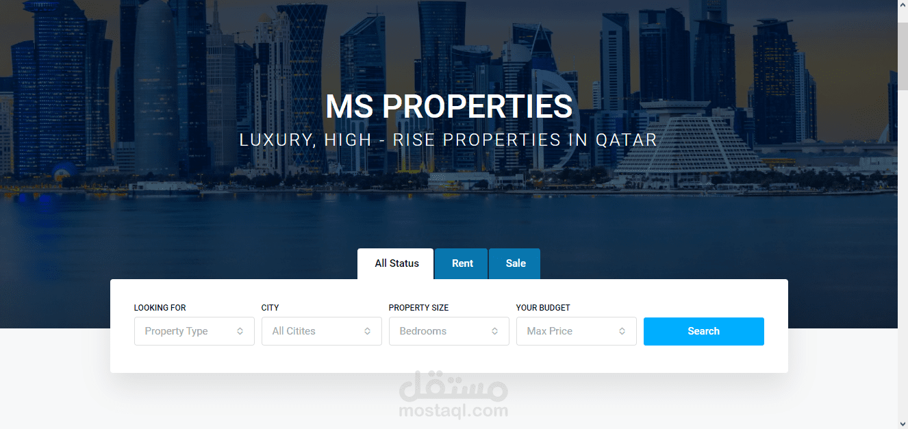 موقع متخصص في بيع العقارات في قطر