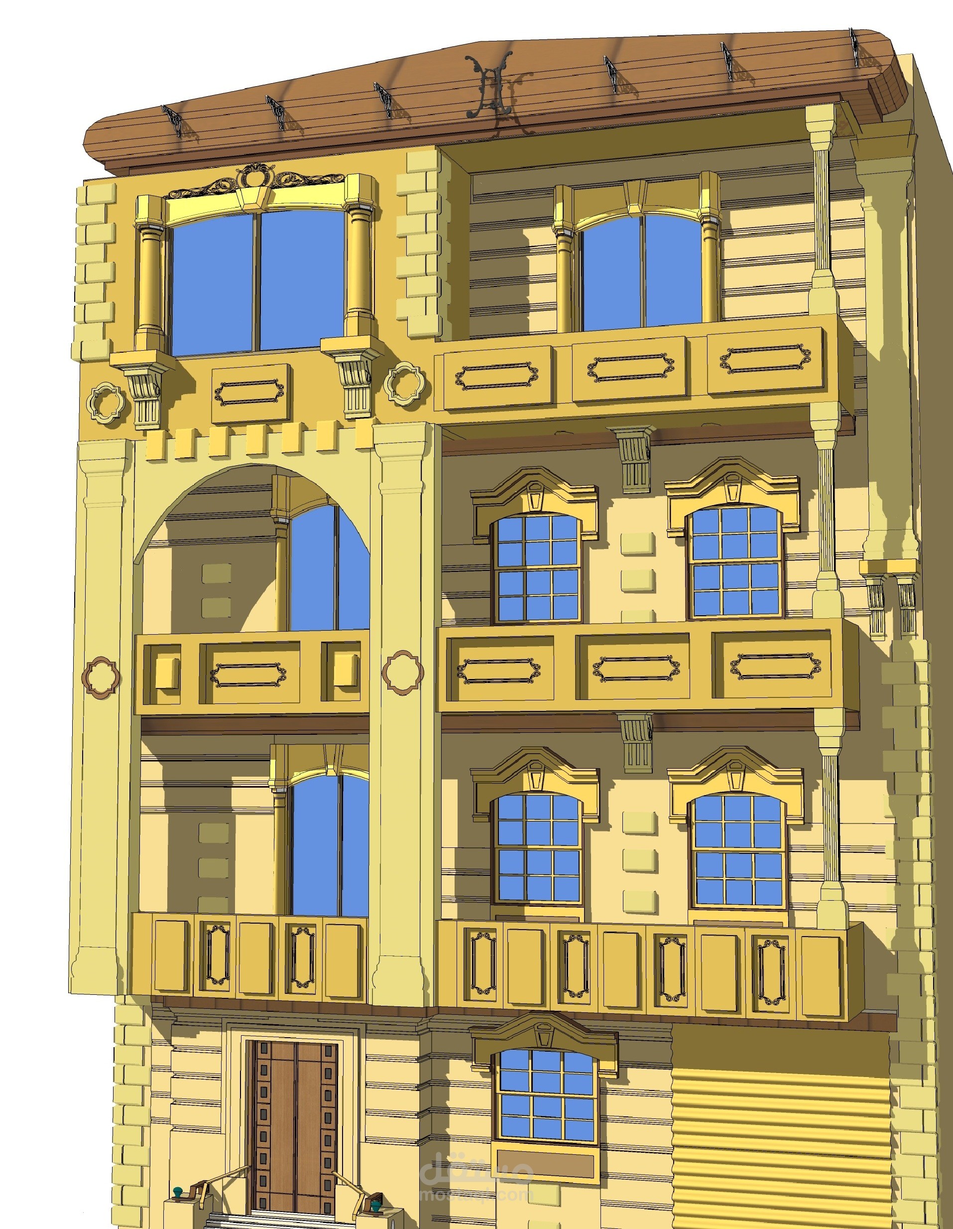 عمل واجهات مباني 2D . 3D