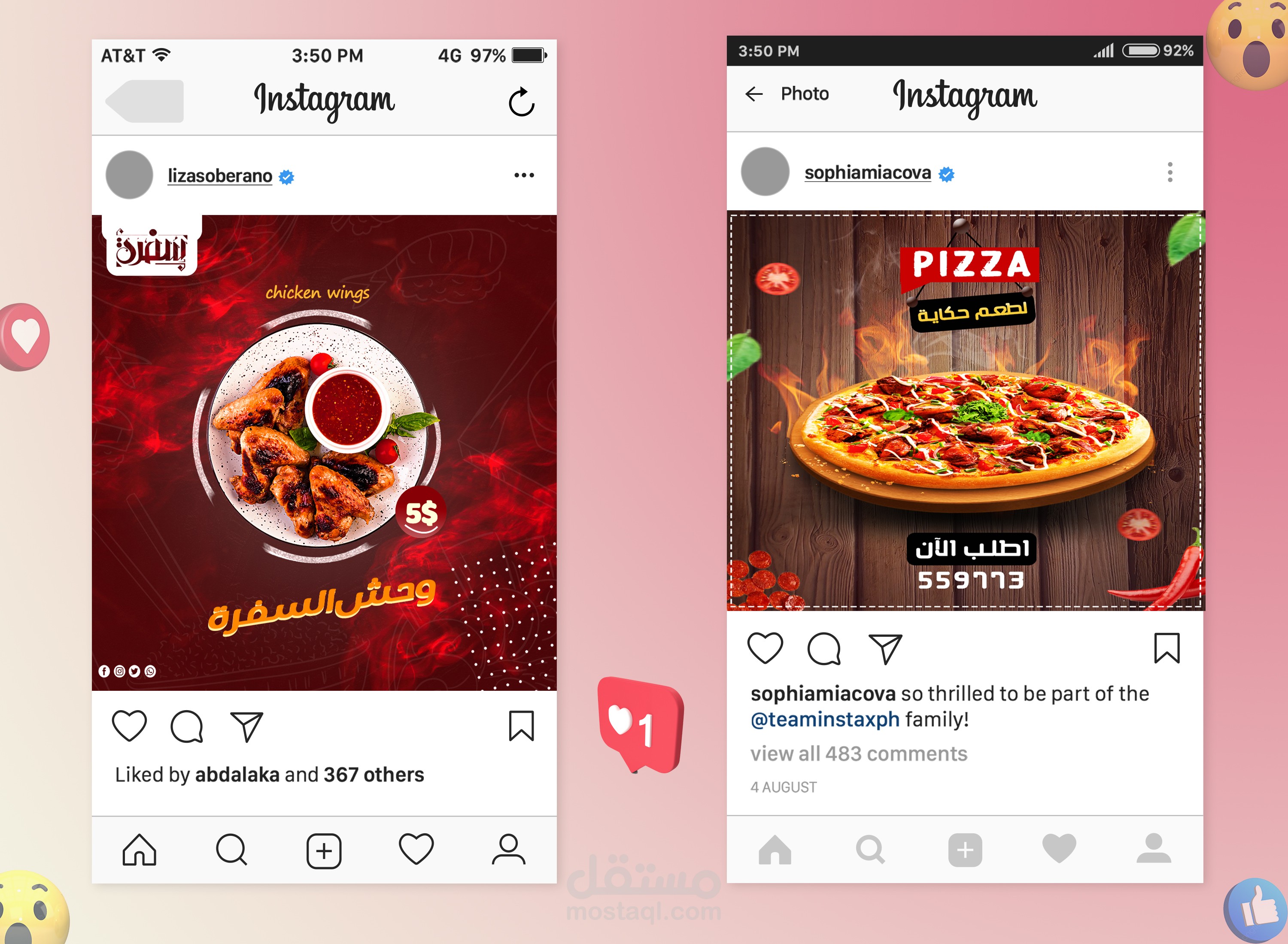 Social media designs