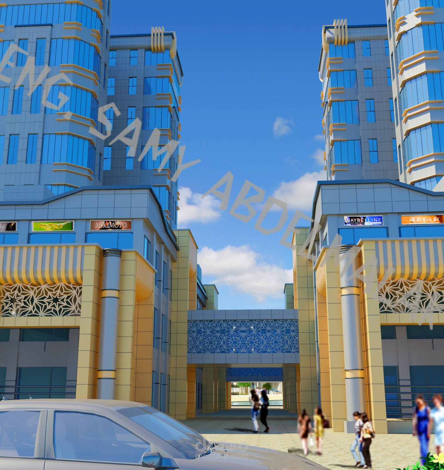 تصميم مجمع تجاري بالكويت