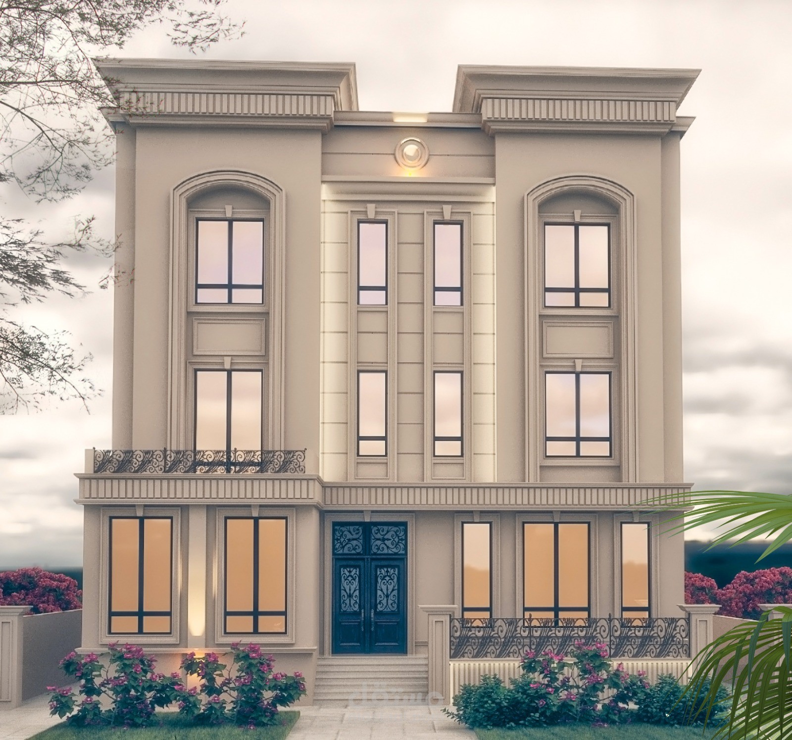تصميم واجهة خارجية لقسية بالكويت