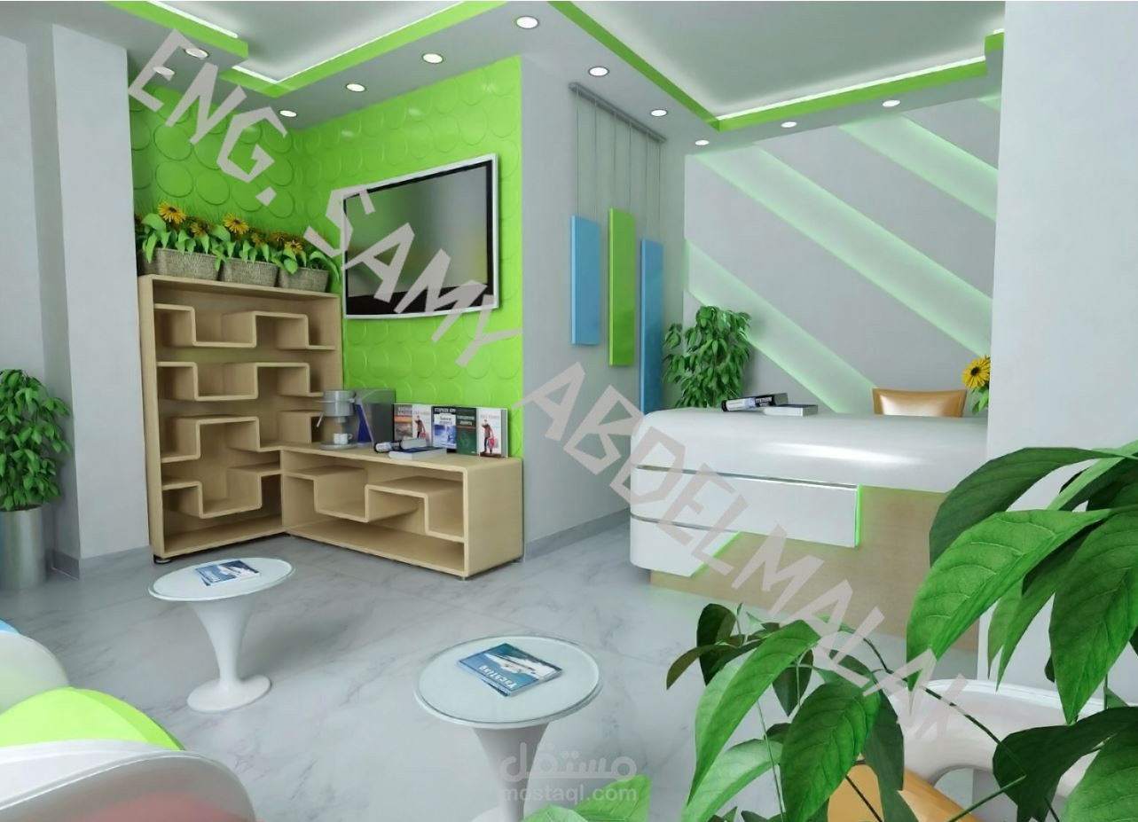 تصميم استقبال عيادة بالسعودية