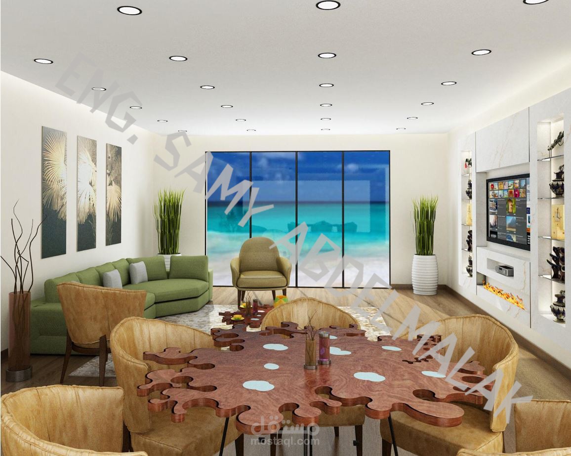 تصميم استقبال شالية بالكويت