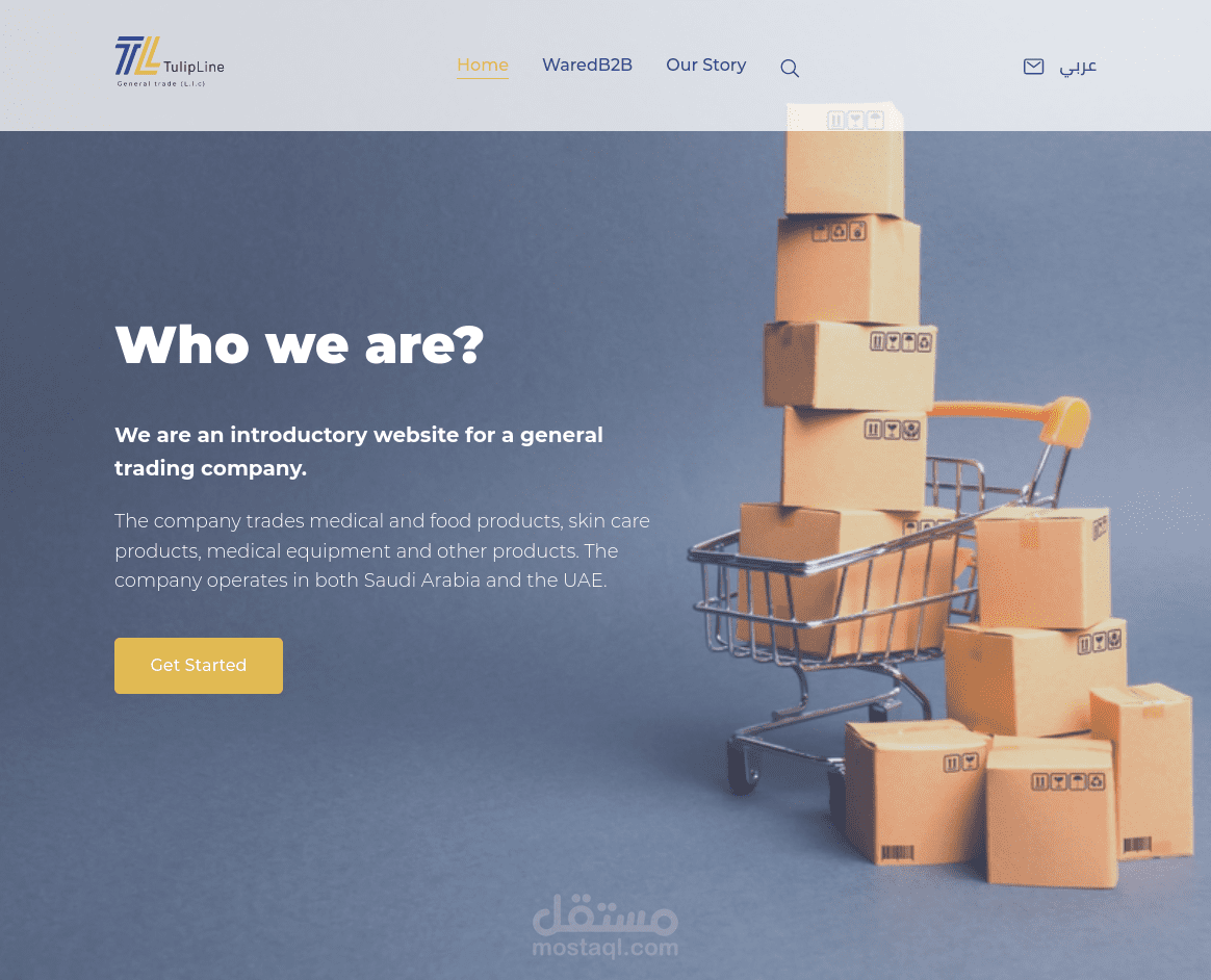 TulipLine Landing Page