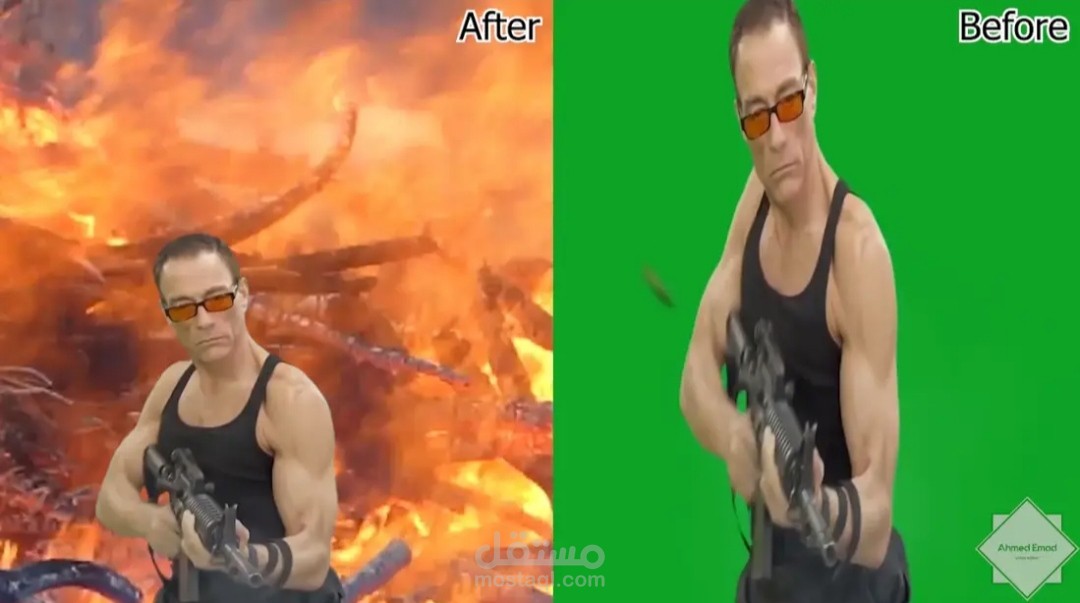 Green screen removing
