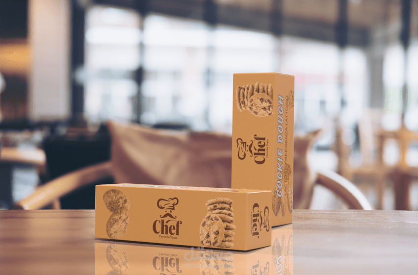 تصميم بكج علبة كوكيز، تغليف علب كوكيز