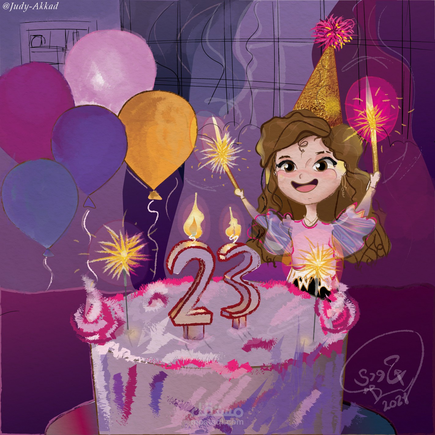 رسم مشاهد لقصص أطفال أو أفلام خاصة بهم