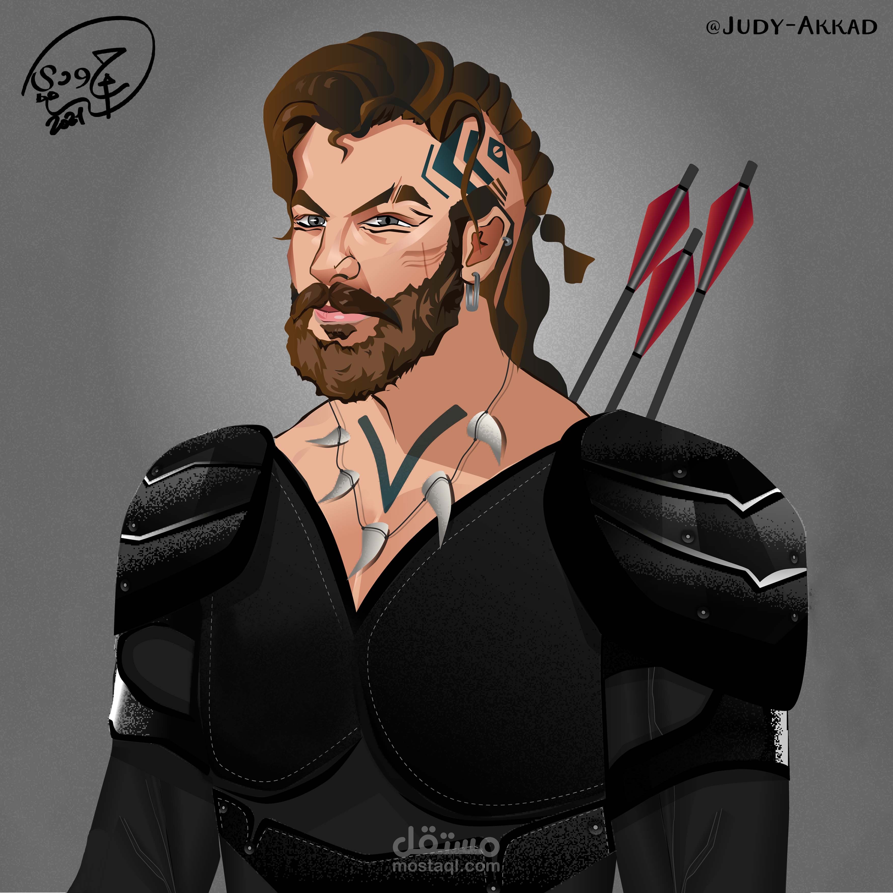 تصميم شخصية كرتونية بربرية ل لعبة