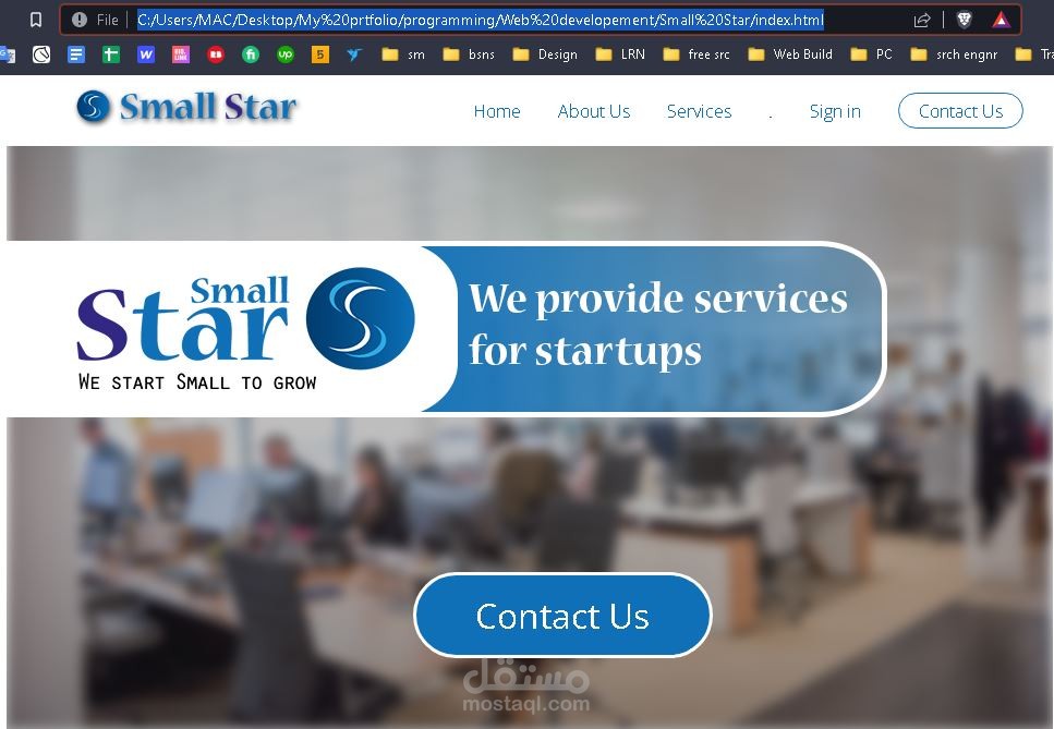 تصميم و برمجة موقع لشركة خدماتية Small Star