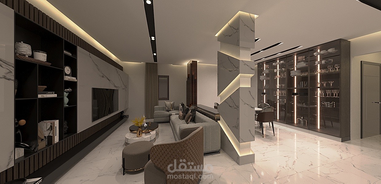 تصميم شقة في مصر مع تنفيذها حسب التصميم