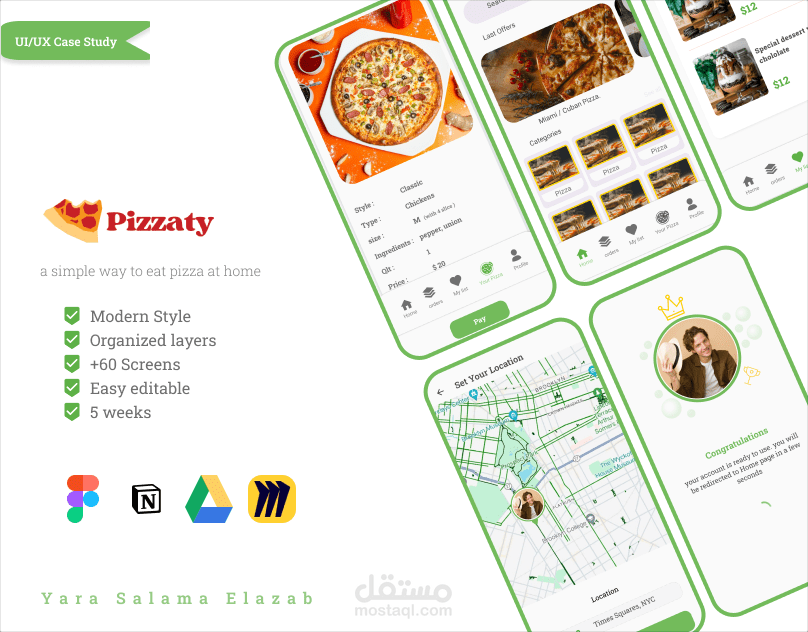 تطبيق لطلب الوجبات السريعة Pizzaty App