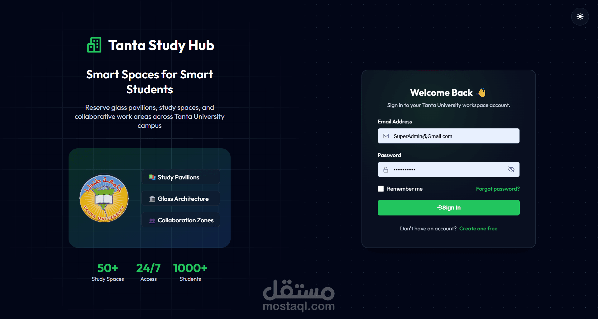 Workspace Booking System (Tanta Study Hub)