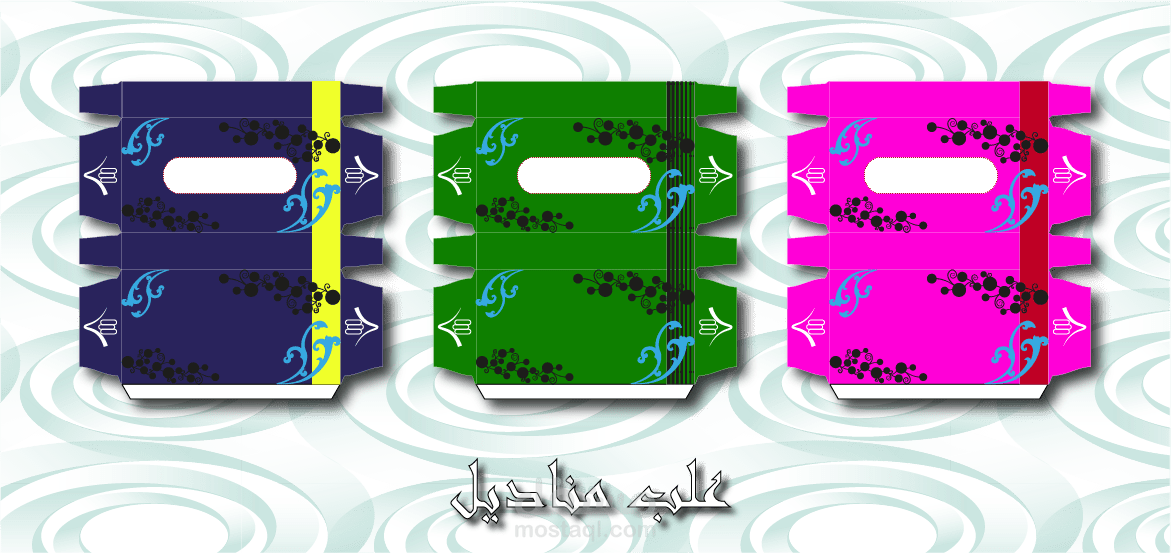 تصميم علب مناديل