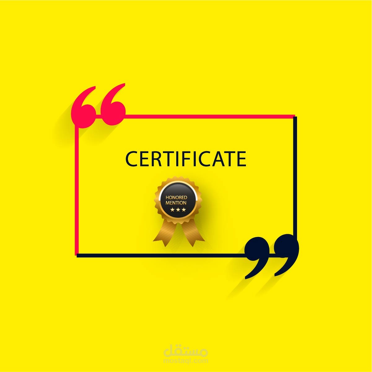 تصميم شهادات إحترافية جدا باللغة الإنجليزية و العربية .