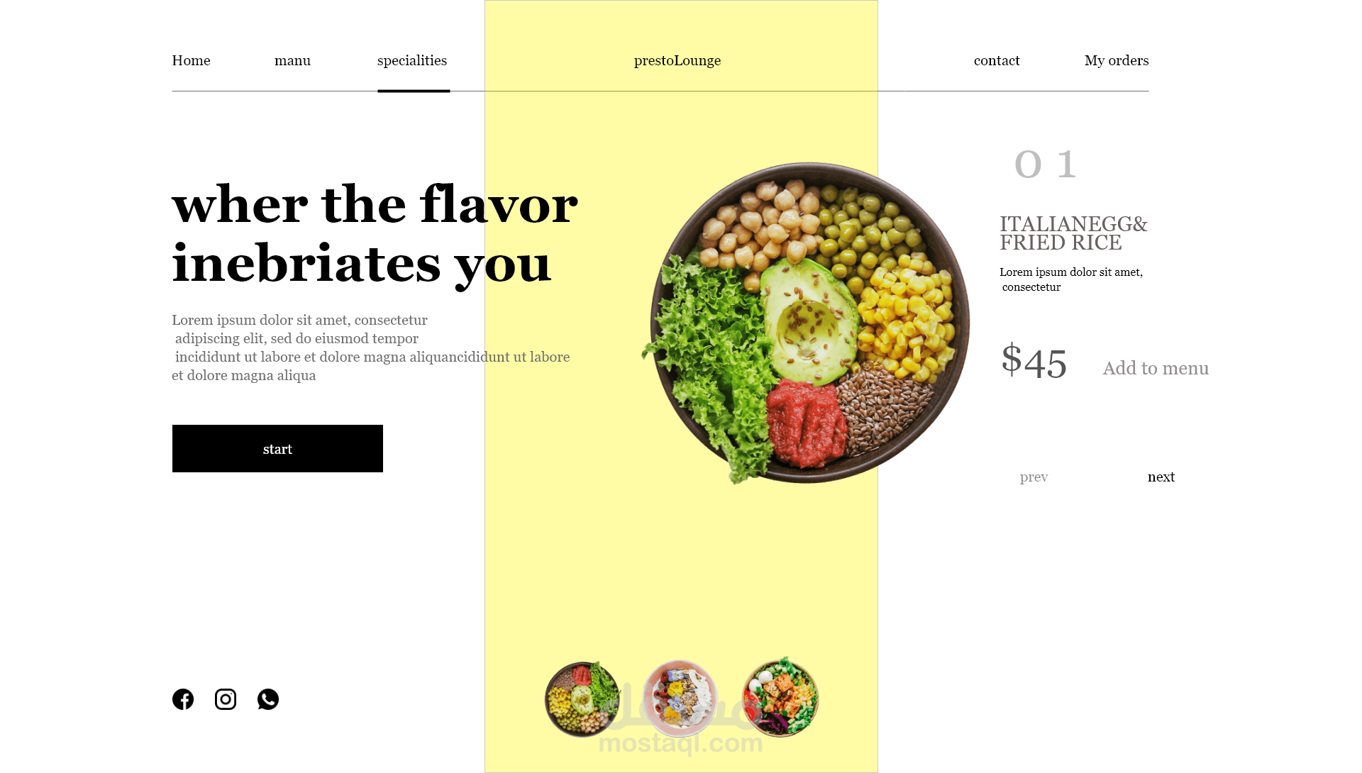 landing page