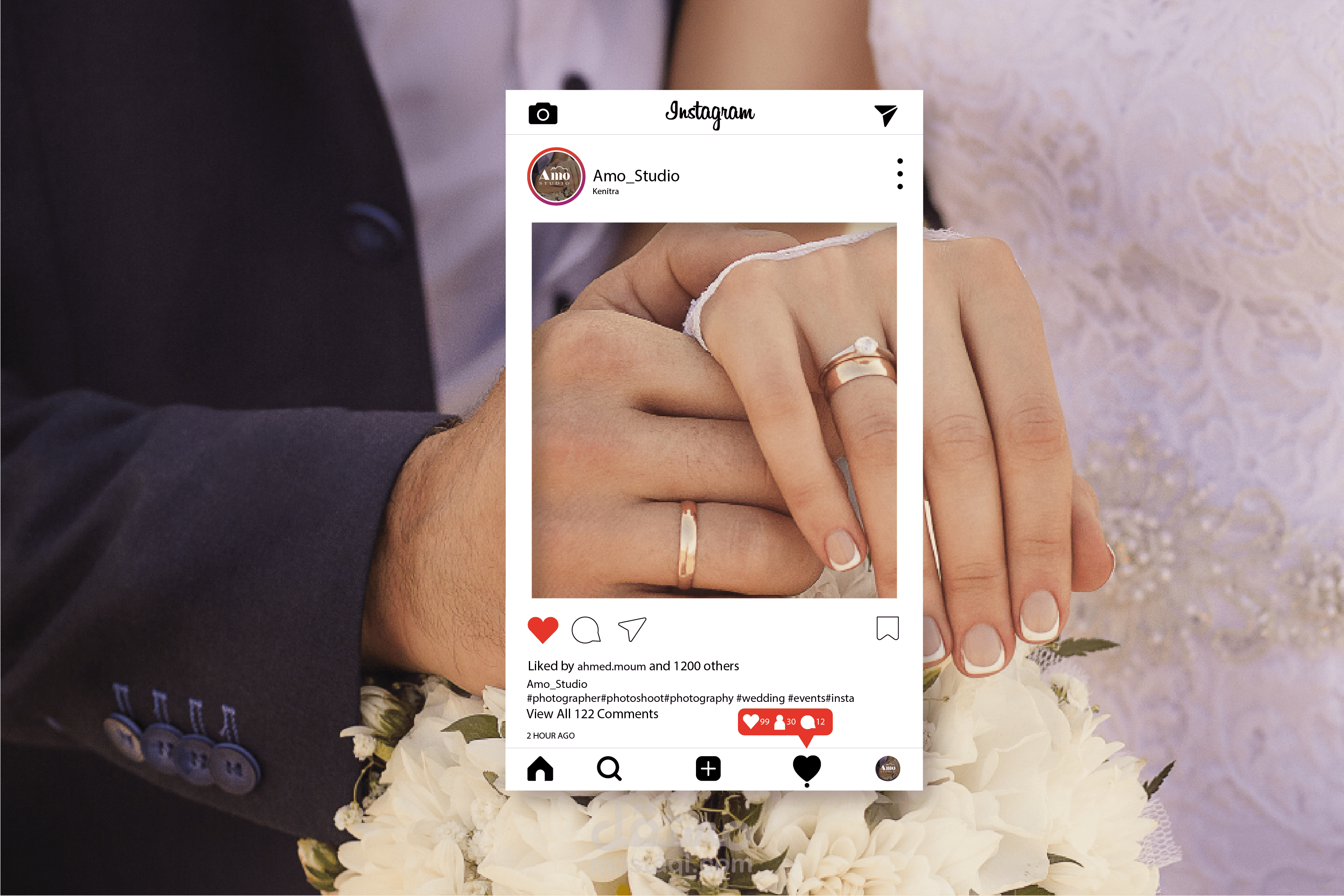 تصميم بوست انستقرام لمصور محترف  Instagram light post design for professional photographer