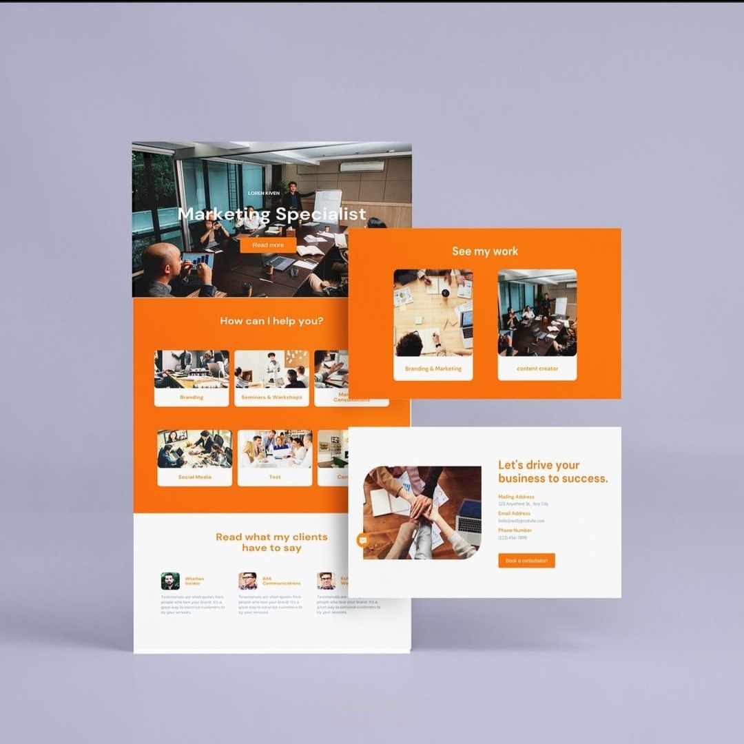 تصميم موقع الكتروني احترافي Design  site web