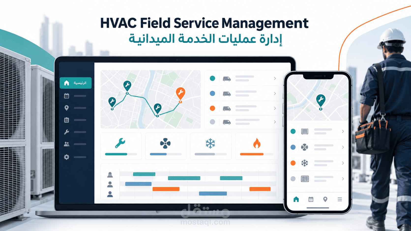 HVAC Field Service Management — إدارة عمليات الخدمة الميدانية