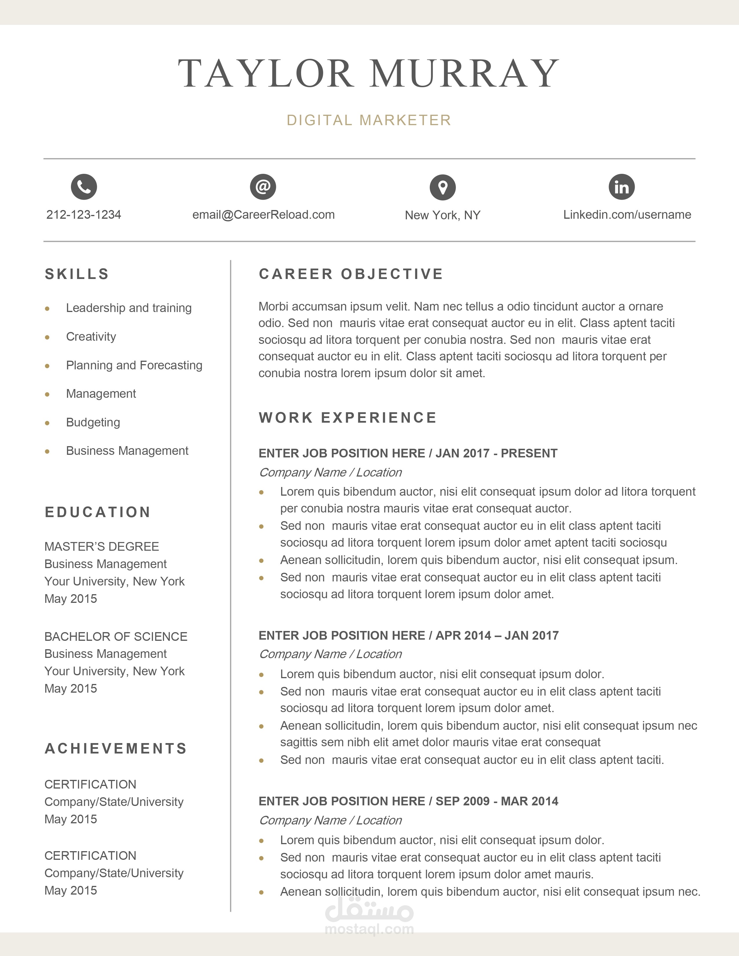 السيرة الذاتية "cv "  بأكثر من +300 شكل مختلف (ATS &MODERN)