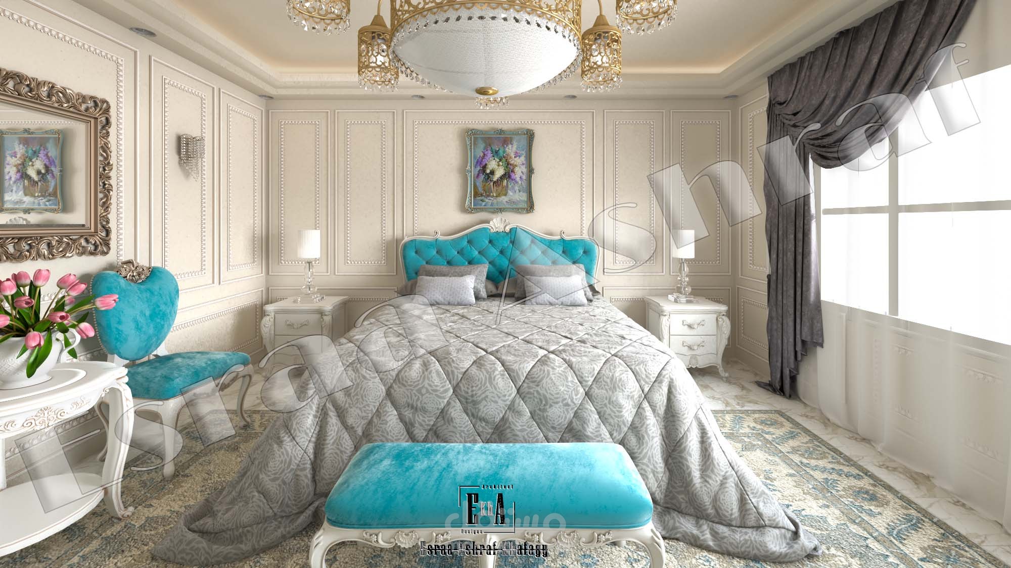 تصميم داخلي غرفة نوم رئيسية