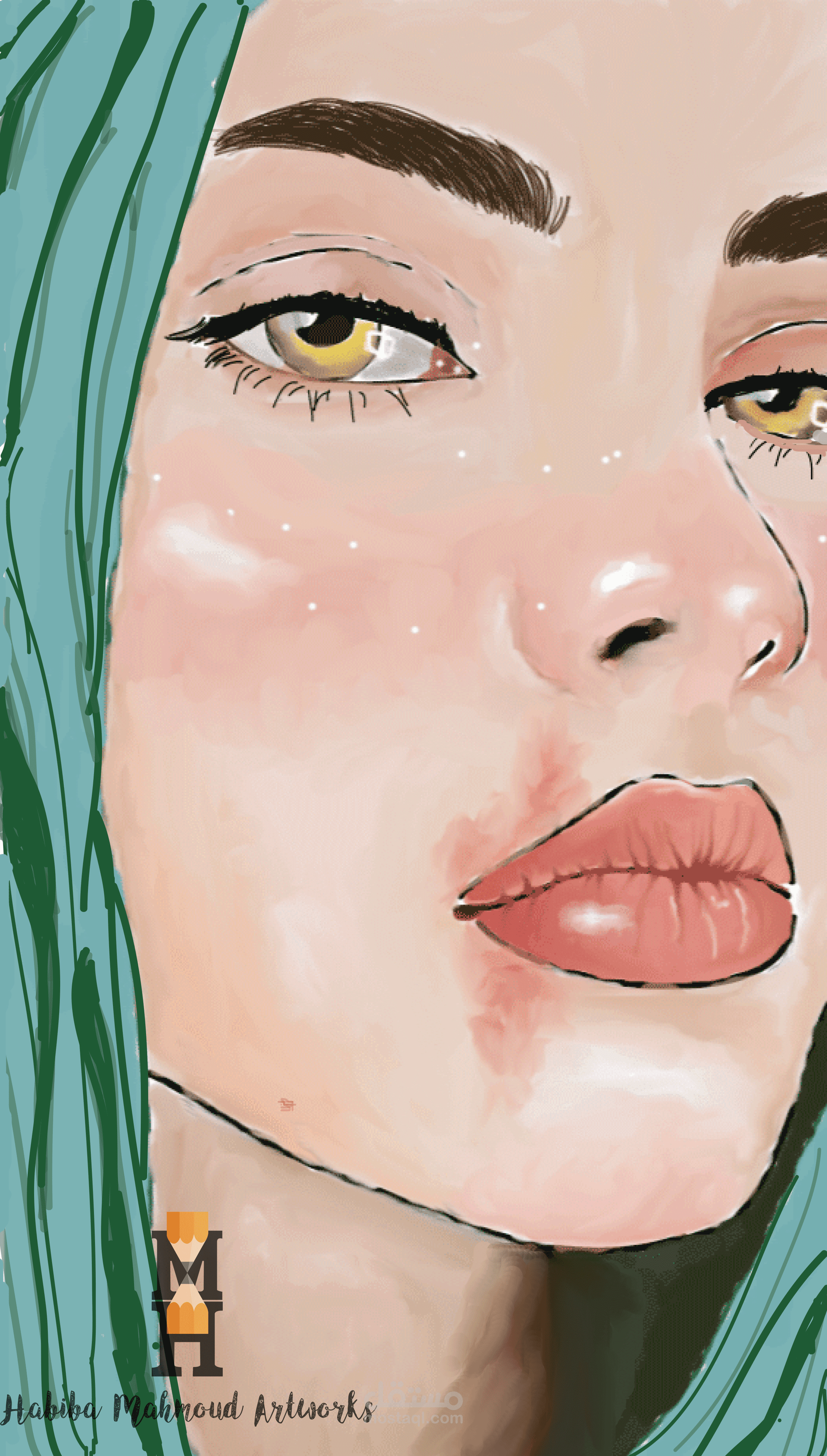 رسم ديجيتال لـــ" Billie Eilish "