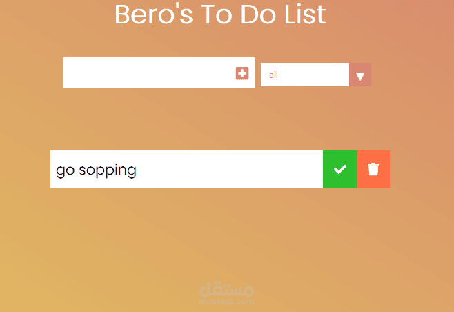 todo list app