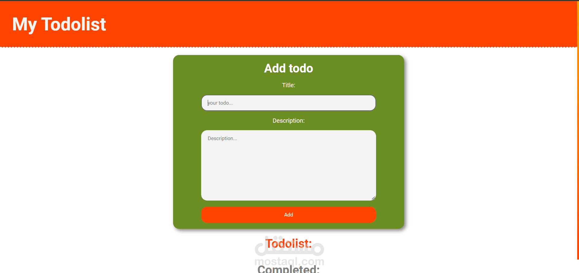 My Todolist
