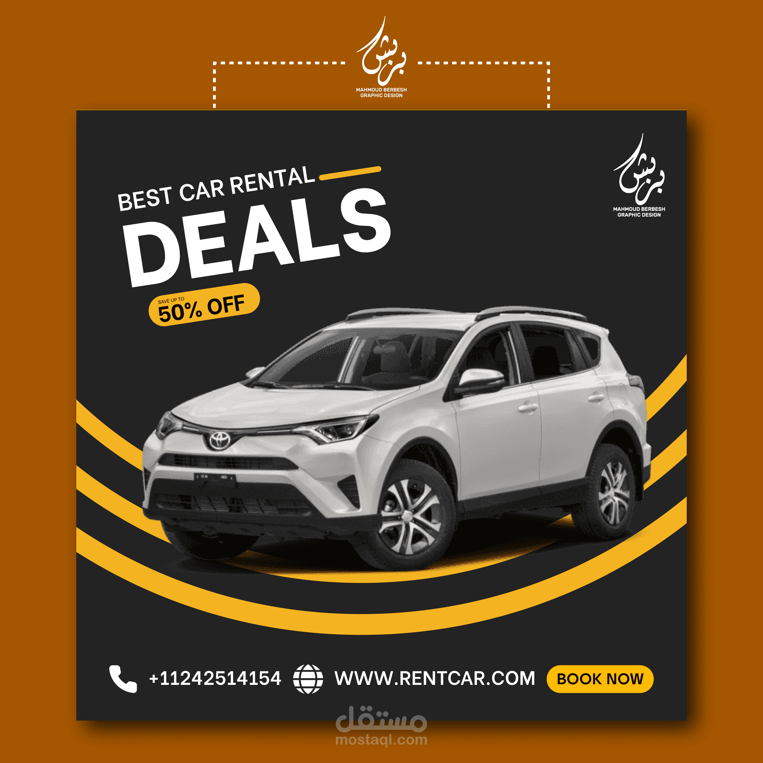 Rent car poster