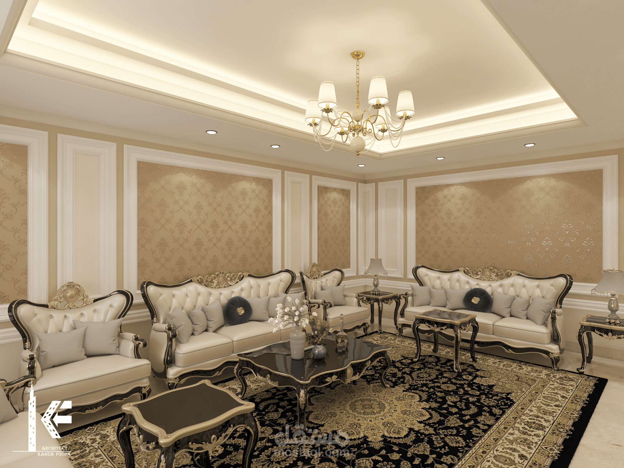 تصميم مجلس نساء كلاسيك ( الكويت )