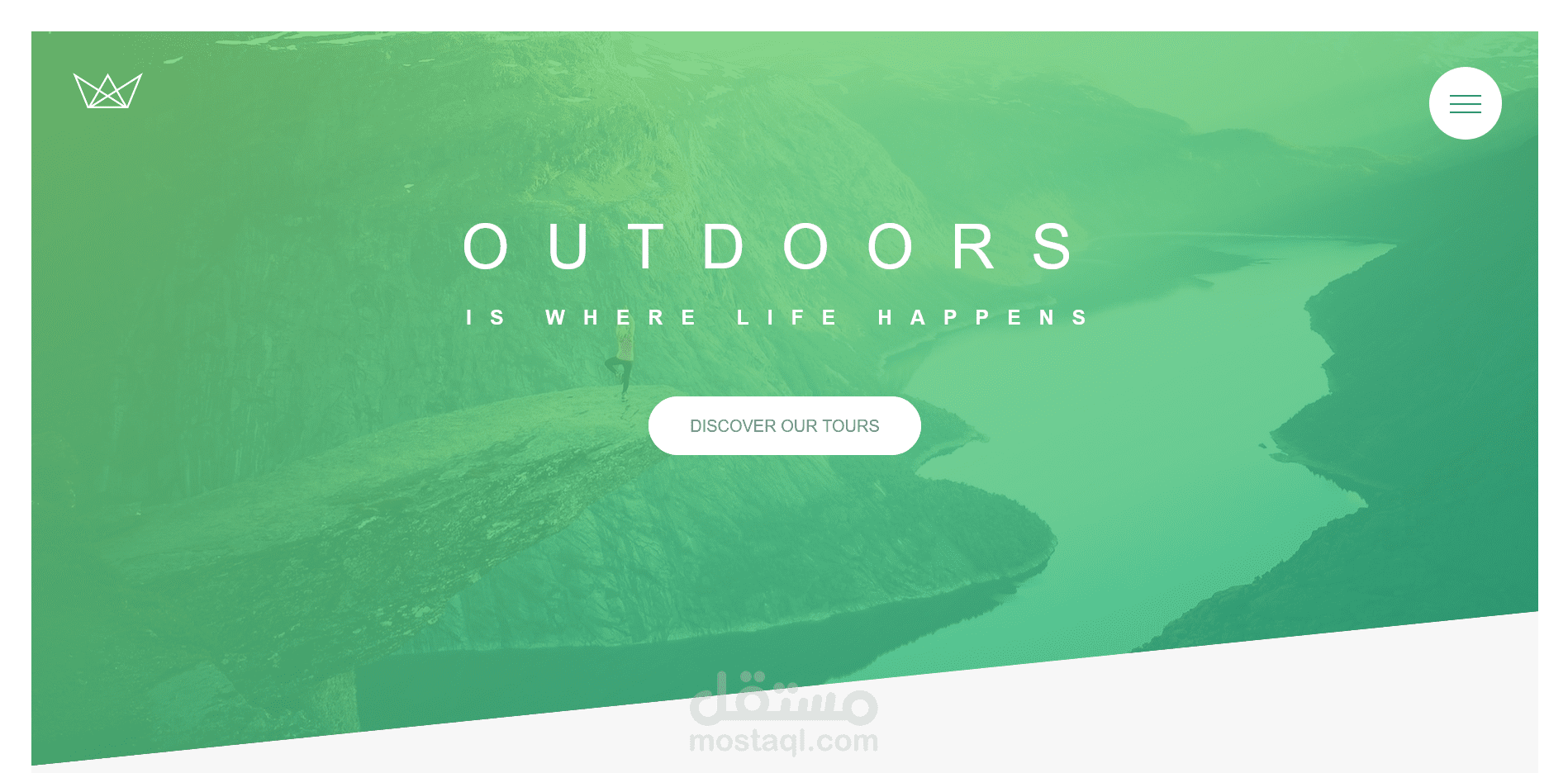 Landing page website